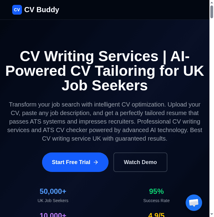 MyCVBuddy screenshot